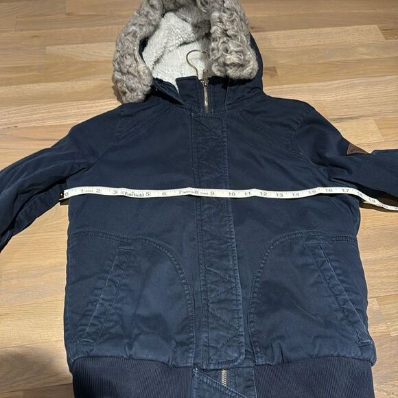 Hollister Heritage Collection Vintage Style Heavyweight Hooded Bomber Jacket Sm - Picture 12 of 13